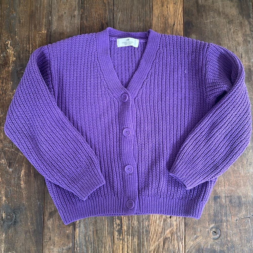 H&M Girls Chenille Cardigan size 8/10
